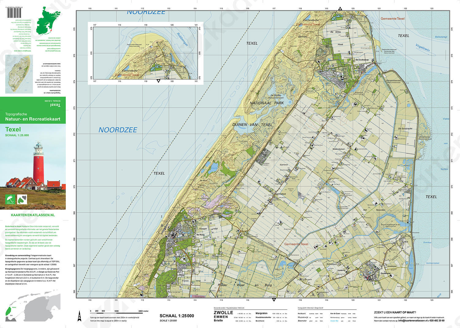 Topografische kaart Texel