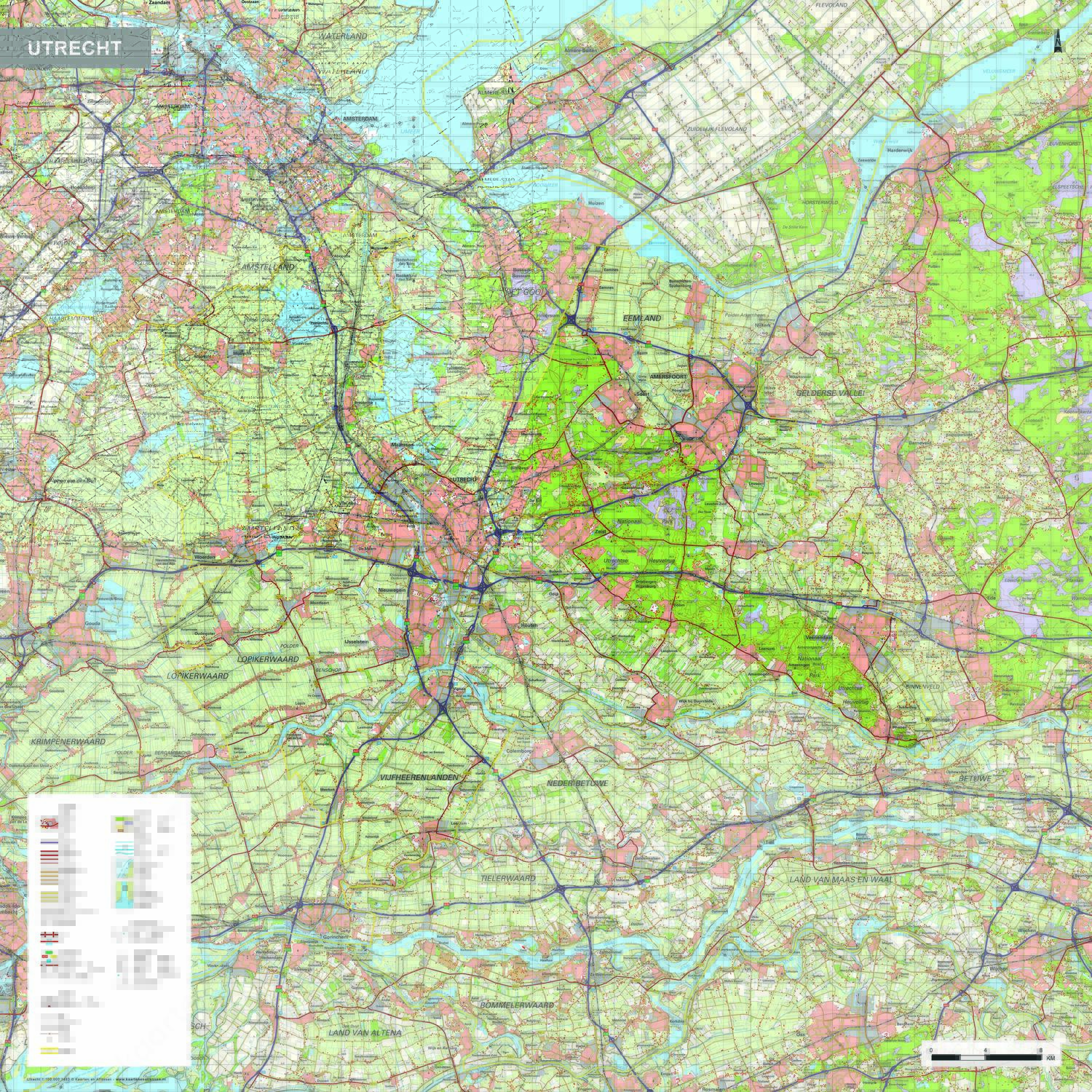 Topografische kaart Utrecht 1:100.000 Topografische kaart Utrecht 1:100.000