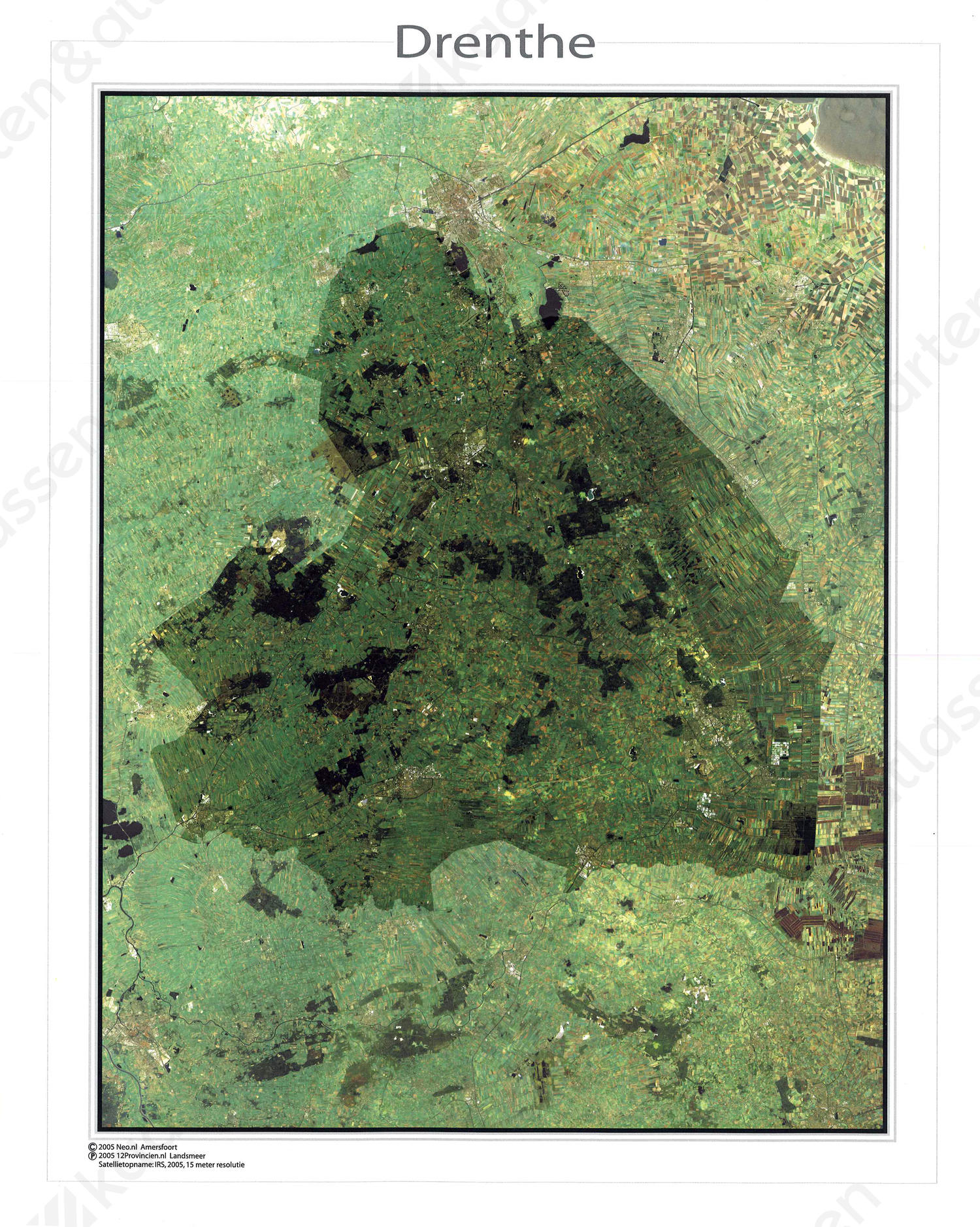 Satellietkaart Drenthe Satellietkaart Drenthe