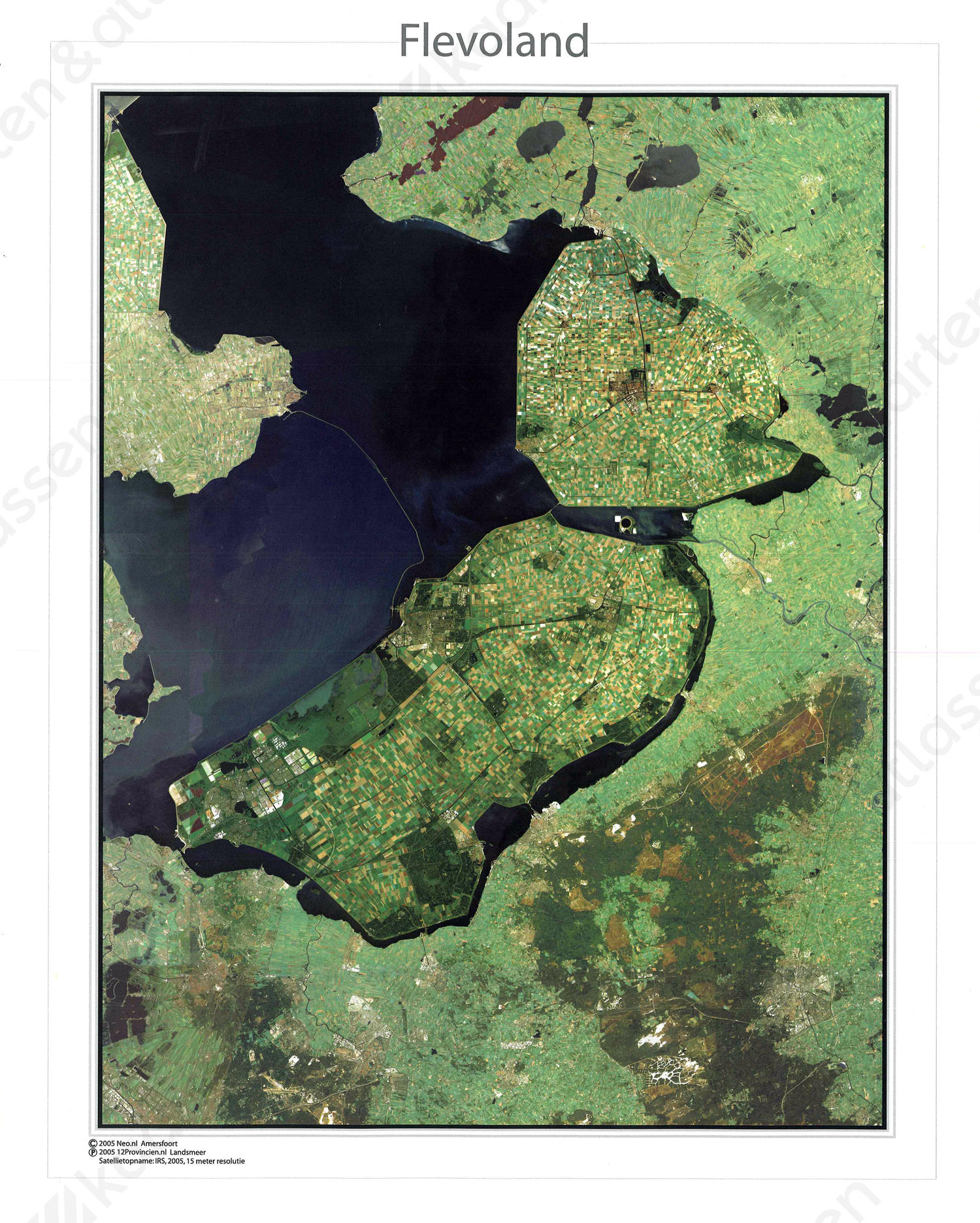 Satellietkaart Flevoland Satellietkaart Flevoland