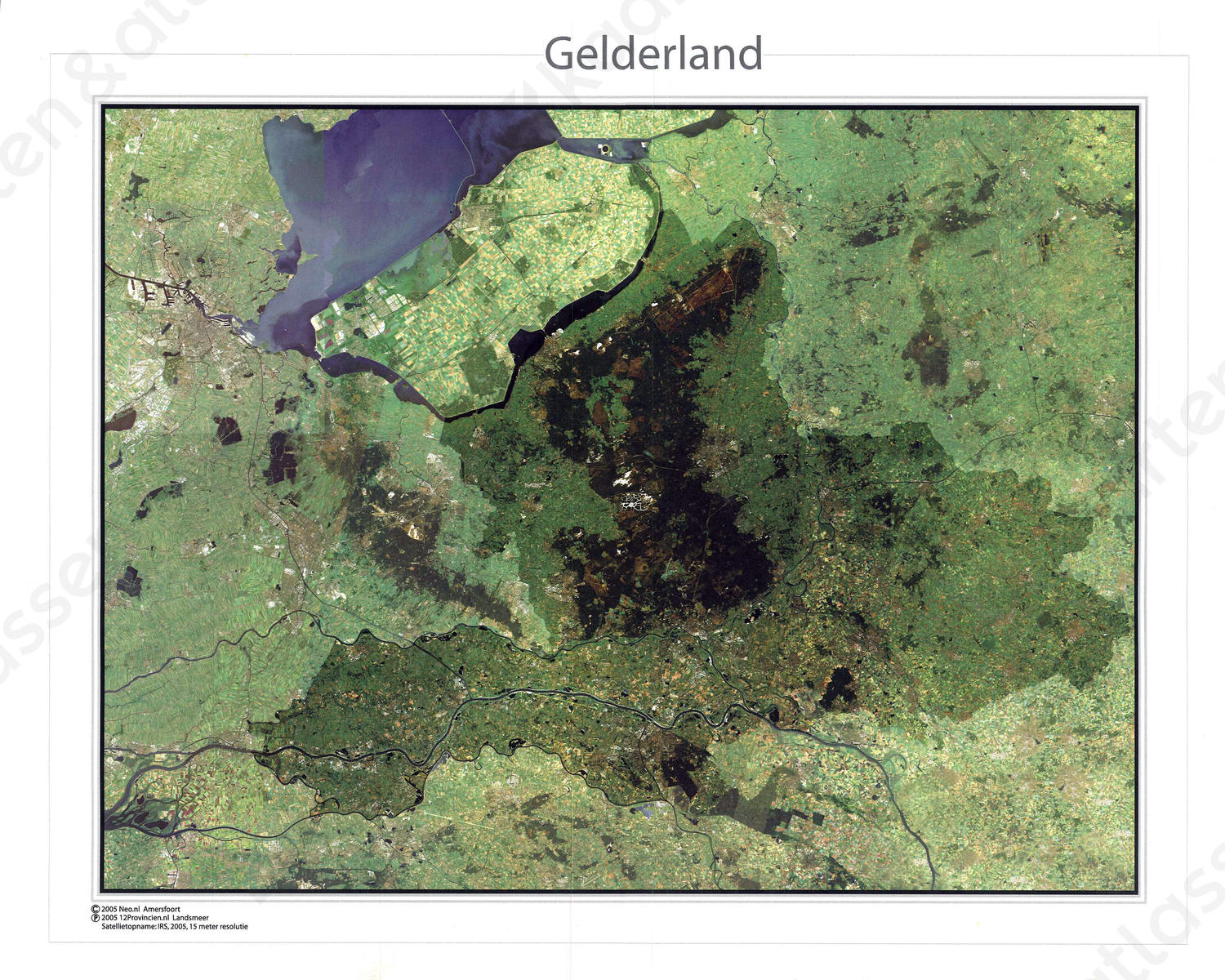 Satellietkaart Gelderland Satellietkaart Gelderland