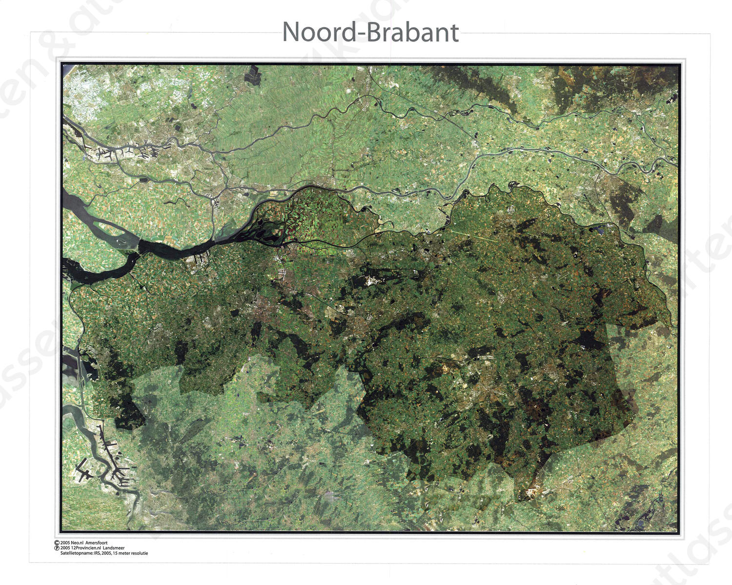 Digitale Satellietkaart Noord-Brabant