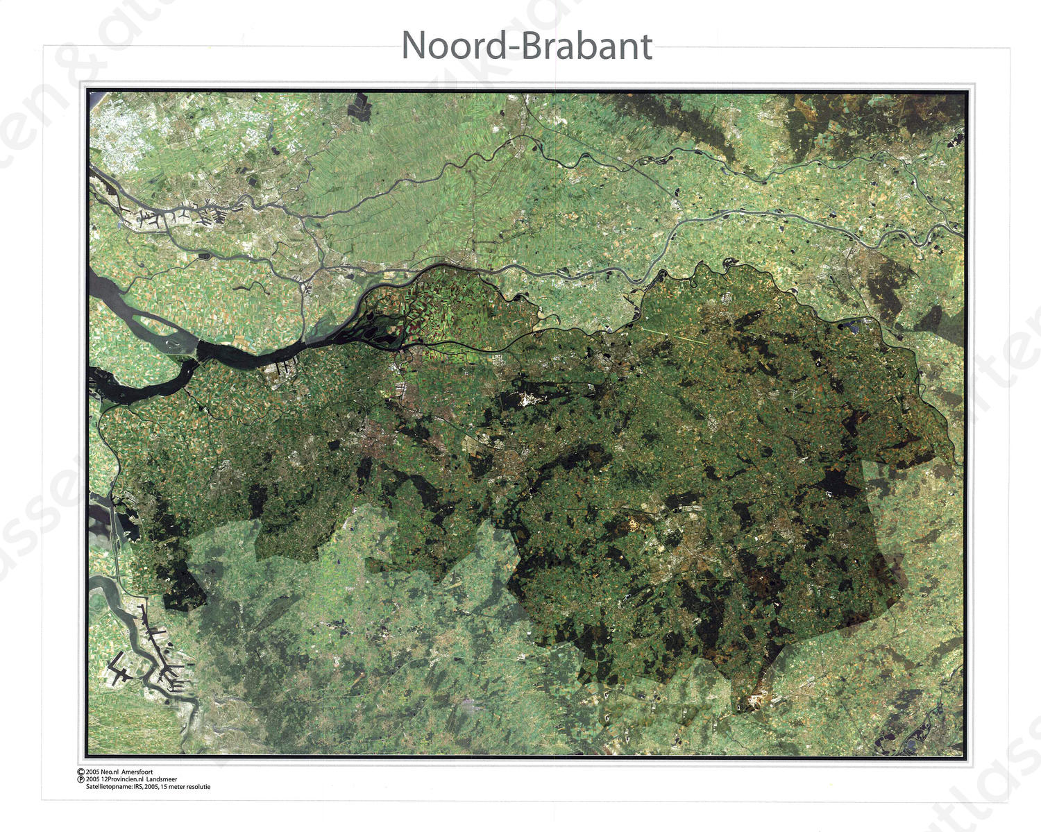 Satellietkaart Noord-Brabant Digitale Satellietkaart Noord-Brabant