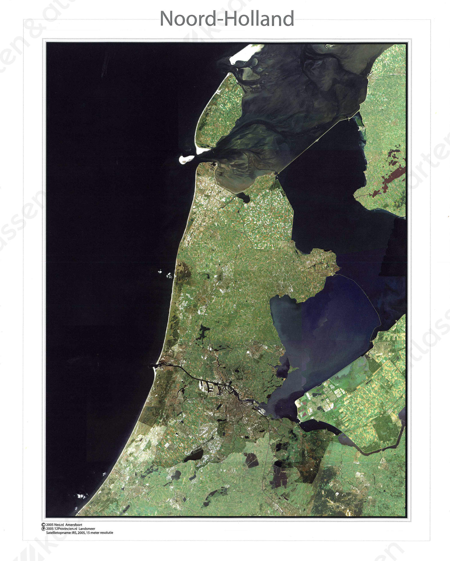 Satellietkaart Noord-Holland