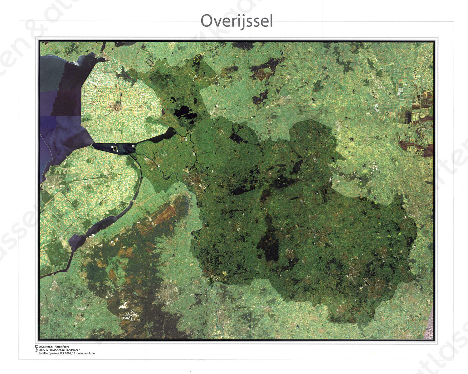 Satellietkaart Overijssel Satellietkaart Overijssel