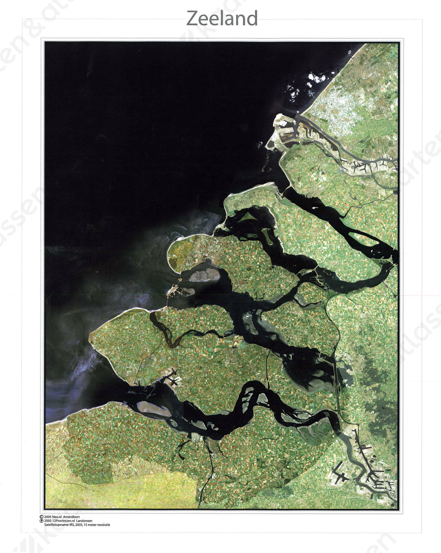 Satellietkaart Zeeland Satellietkaart Zeeland