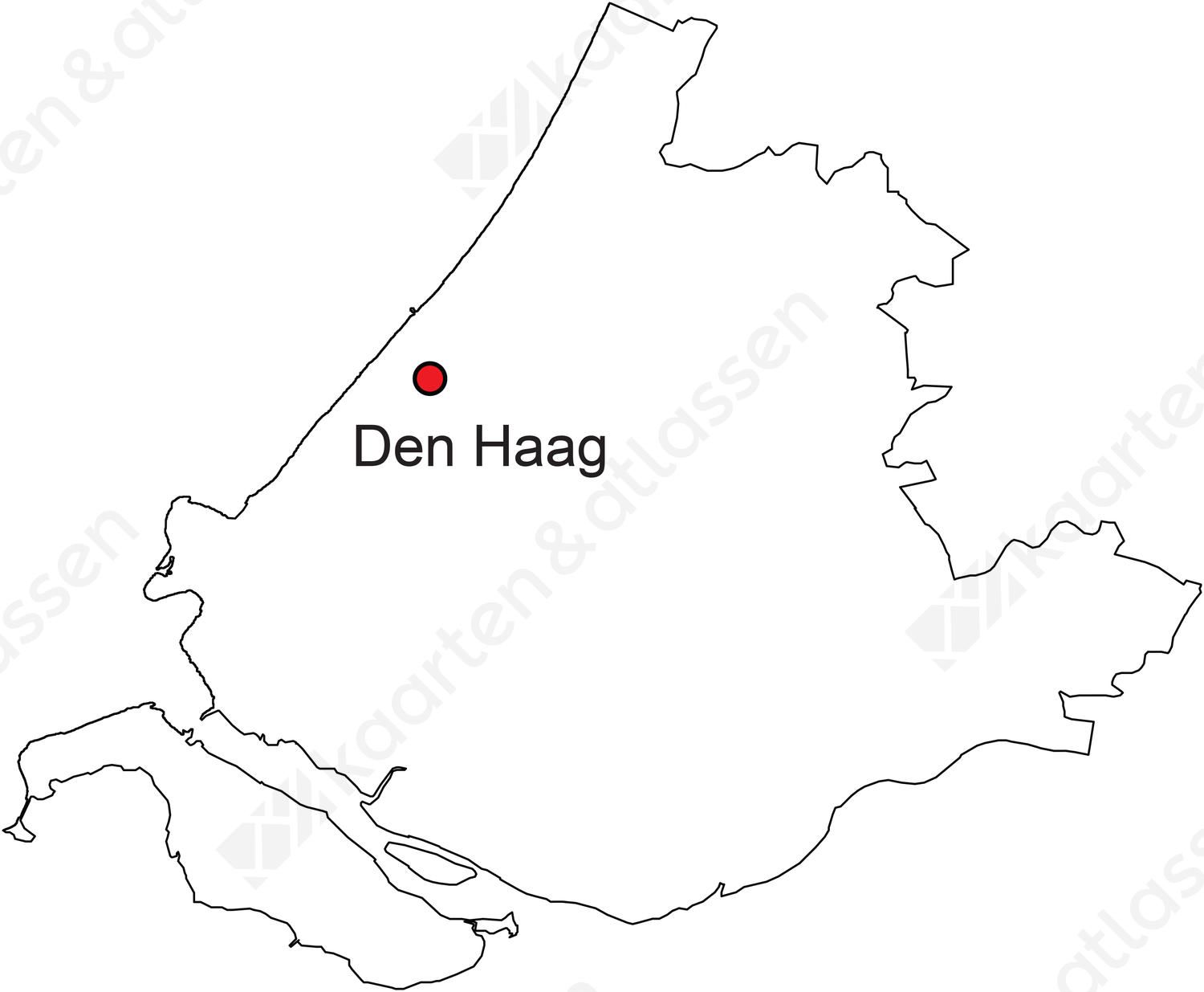 Gratis digitale kaart Zuid-Holland