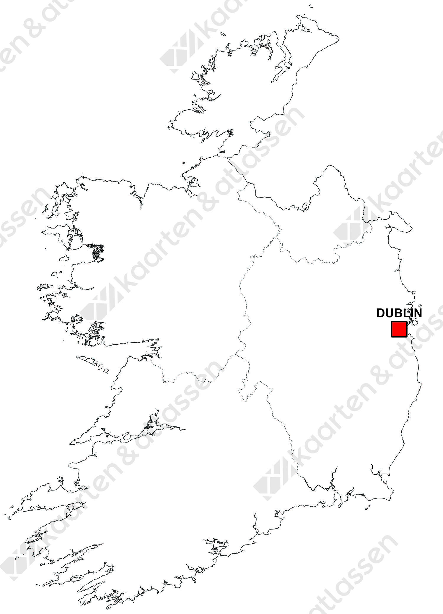 Gratis digitale kaart Ierland Gratis digitale kaart Ierland