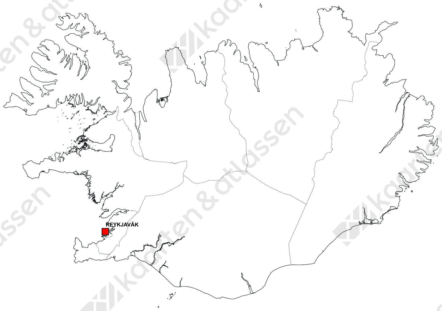 Gratis digitale kaart Ijsland
