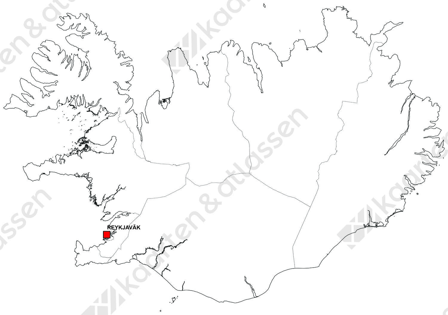 Gratis digitale kaart Ijsland Gratis digitale kaart Ijsland