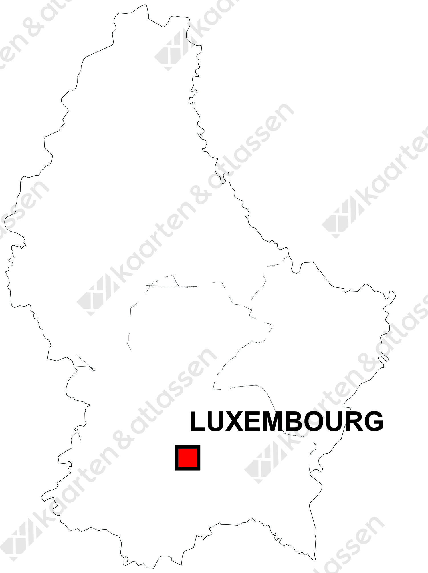 Gratis digitale kaart Luxemburg Gratis digitale kaart Luxemburg