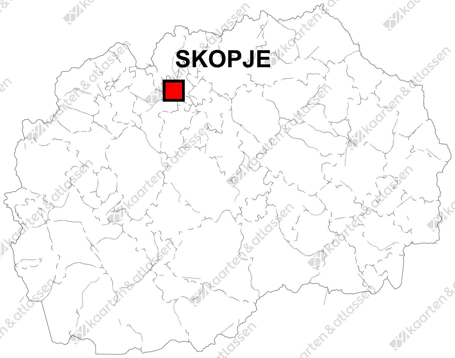 Gratis digitale kaart Macedonië Gratis digitale kaart Macedonië