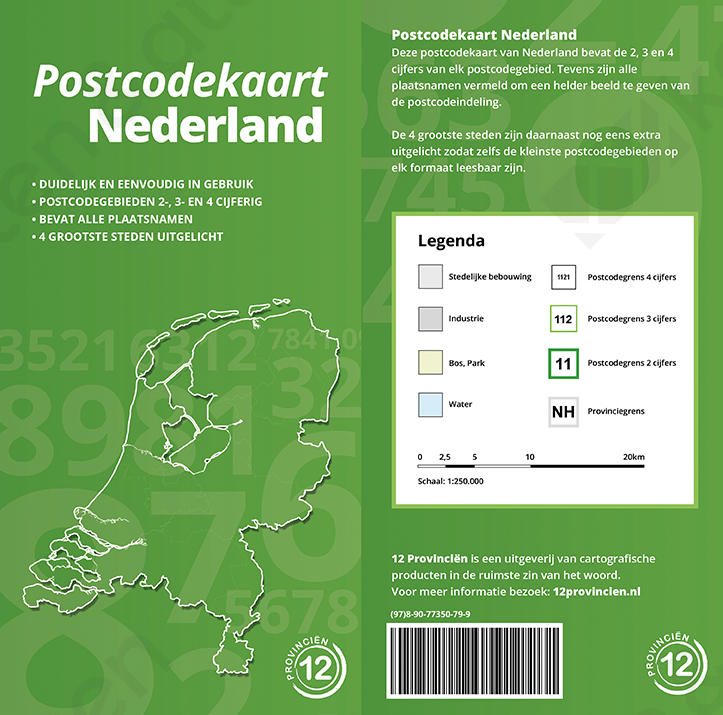 postcodekaart voorflap en achterflap