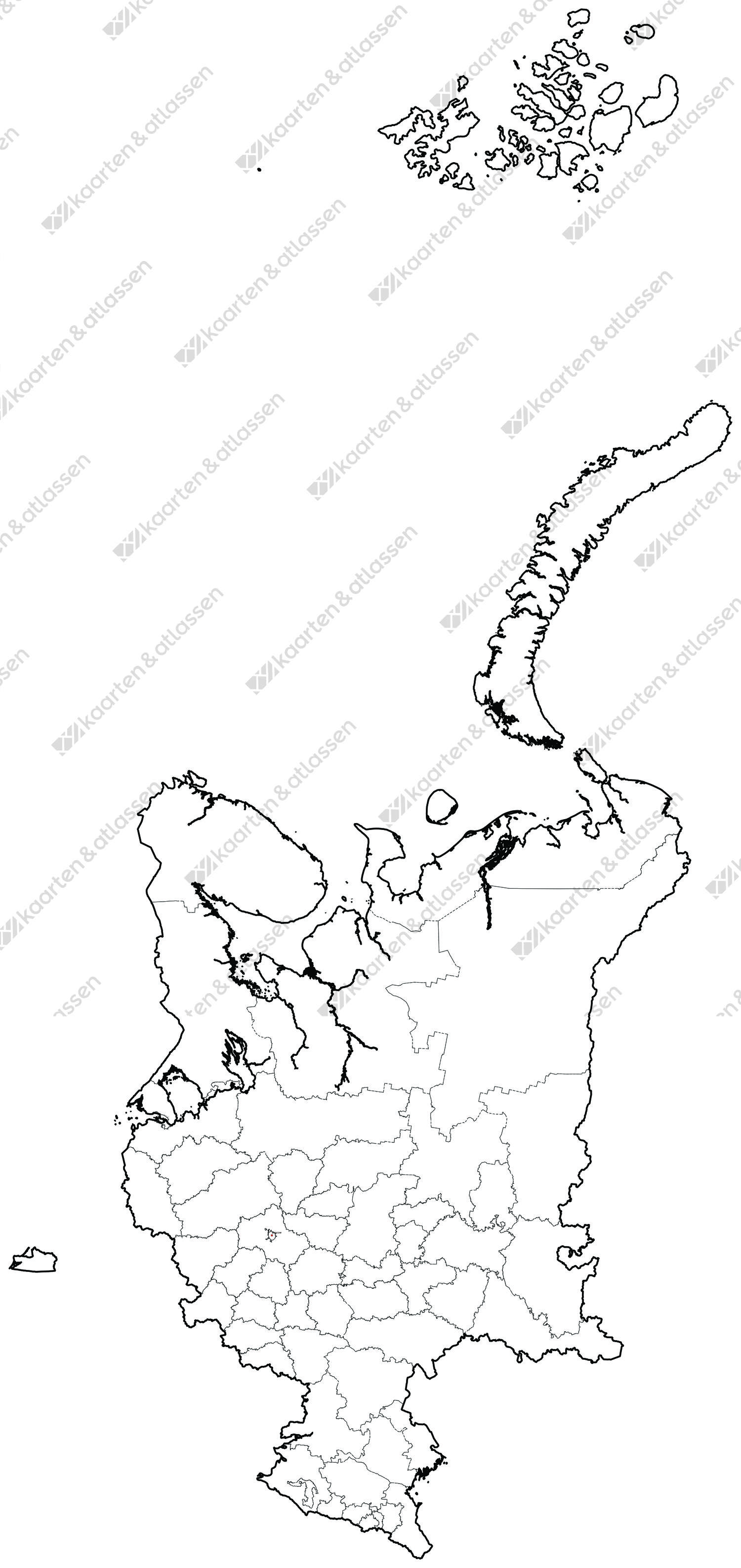 Gratis digitale kaart West-Rusland Gratis digitale kaart West-Rusland