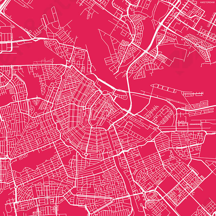 streets of Amsterdam, stratenplan Amsterdam, plattegrond Amsterdam