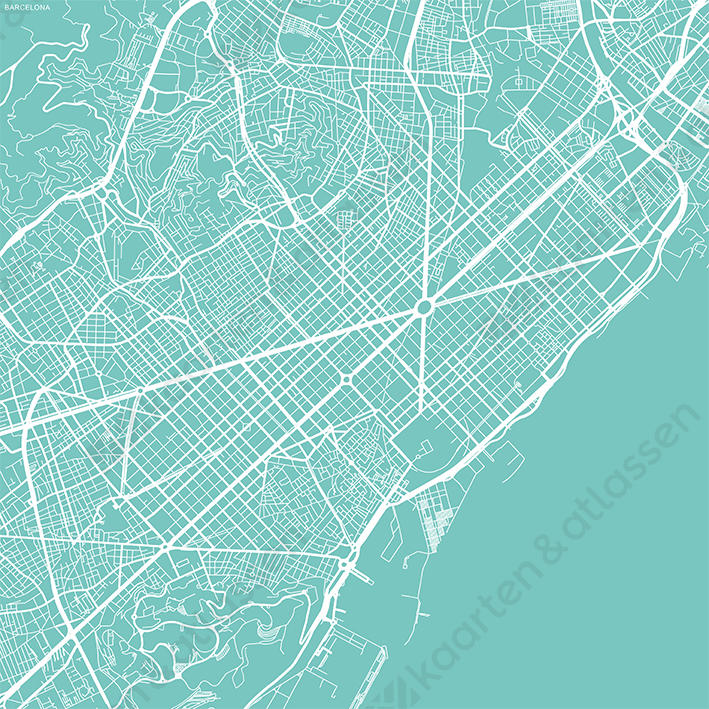 streets of Barcelona, stratenplan Barcelona, plattegrond Barcelona