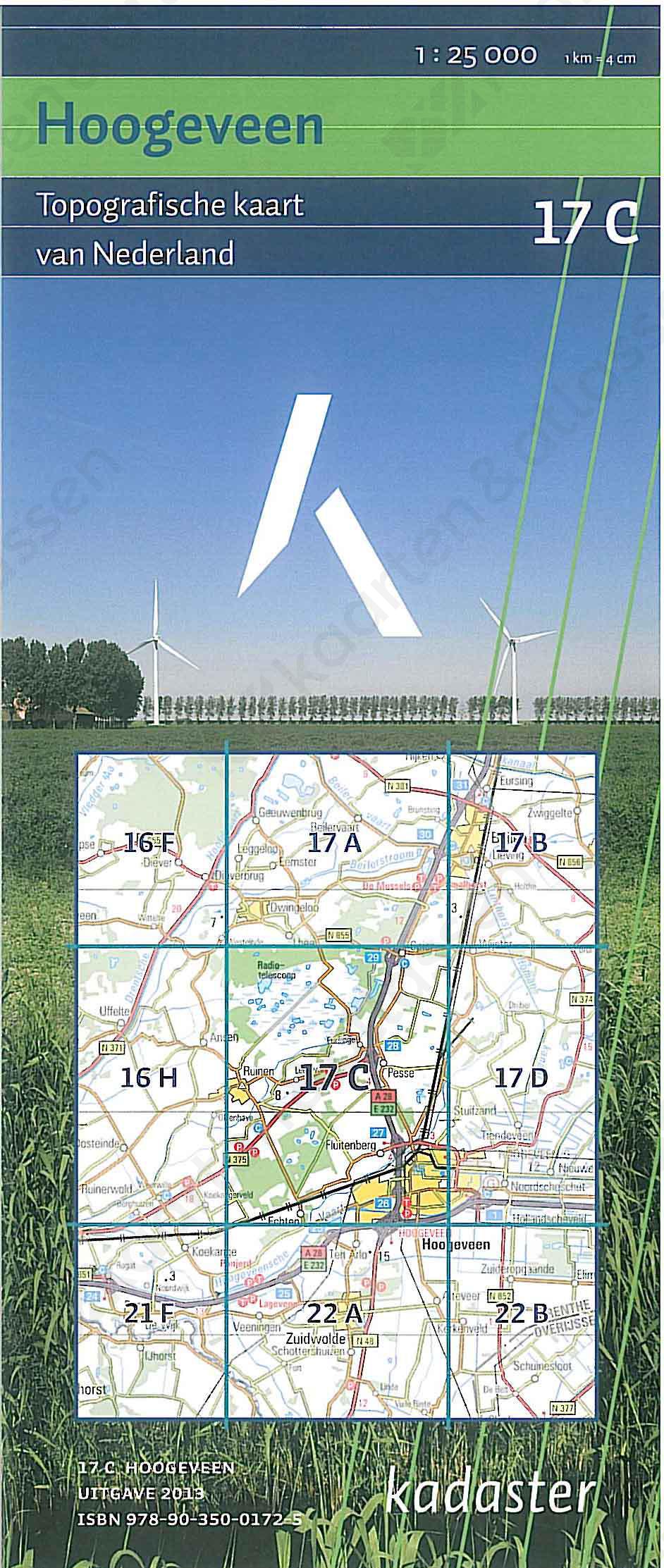 Digitale Topografische Kaart 17C Hoogeveen