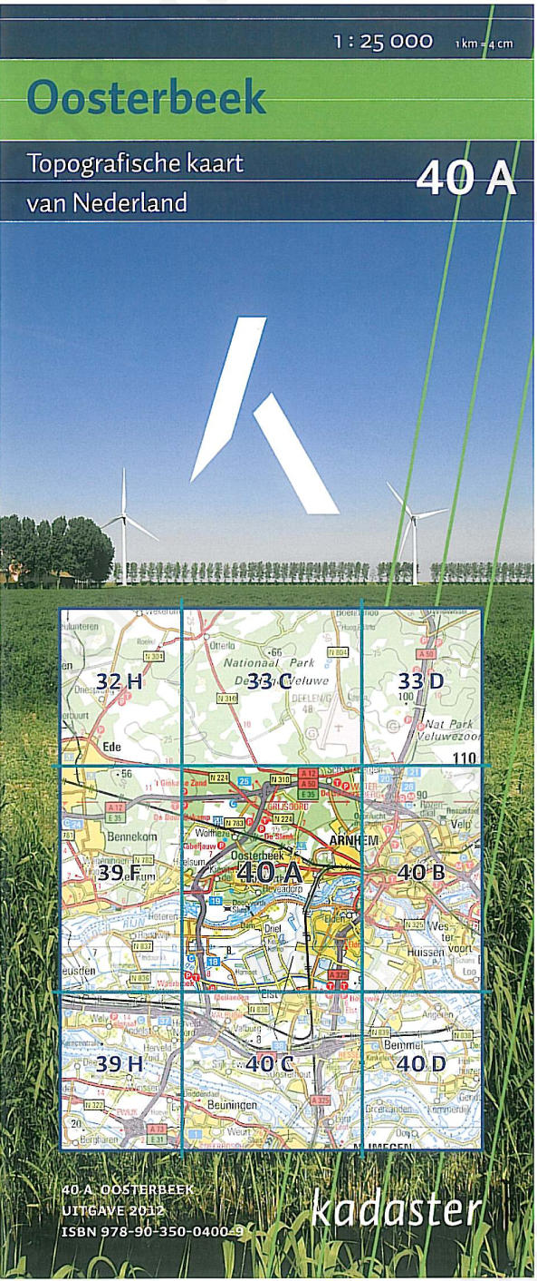 Digitale Topografische Kaart 40A Oosterbeek