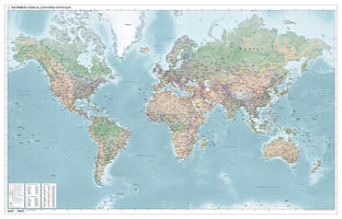 Natuurkundige wereldkaart Natural Earth
