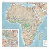 Afrika kaart natuurkundig