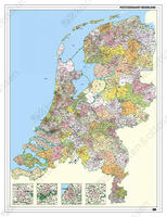 2-, 3- en 4-cijferige Postcodekaart Nederland 859