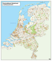 3-cijferige Postcodekaart Nederland 376