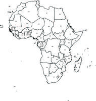 Gratis digitale kaart Afrika