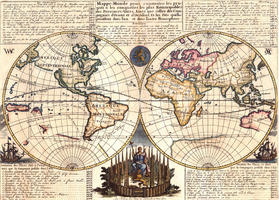 Wereldkaart Chatelain