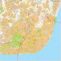 Digitale kaart Lissabon / Lisbon 480