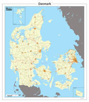 Digitale Eenvoudige kaart Denemarken