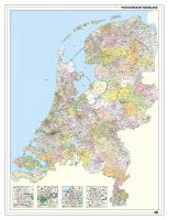 Digitale 2-, 3- en 4-cijferige Postcodekaart Nederland