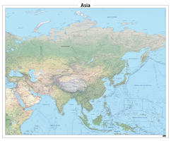 Azië natuurkundige kaart