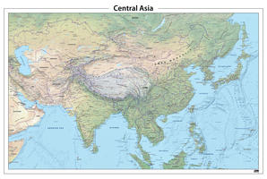 Centraal Azië natuurkundige kaart 