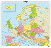 Europa staatkundige kaart 