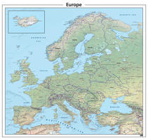 Digitale Europa natuurkundige kaart