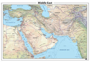 Midden Oosten natuurkundige kaart