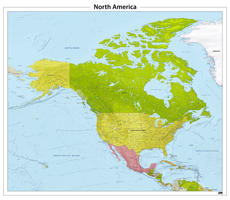 Digitale Noord Amerika reliëf kaart