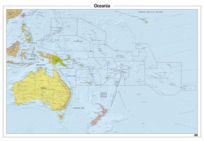 Oceanië reliëf kaart 