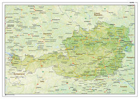 Natuurkundige landkaart Oostenrijk