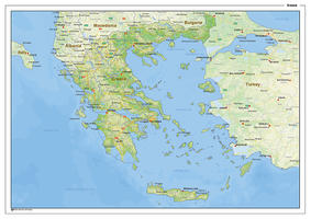 Natuurkundige landkaart Griekenland