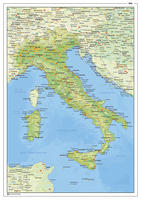 Natuurkundige landkaart Italië 