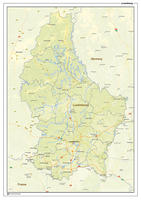 Natuurkundige landkaart Luxemburg