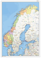 Staatkundige landkaart Noorwegen