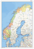 Staatkundige landkaart Noorwegen