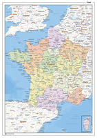 Natuurkundige landkaart Frankrijk