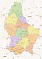 Staatkundige landkaart Luxemburg