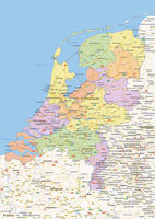 Staatkundige landkaart Nederland