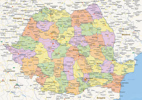 Staatkundige landkaart Roemenië