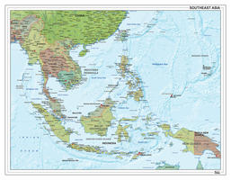 Zuidoost Azië met reliëf 1313