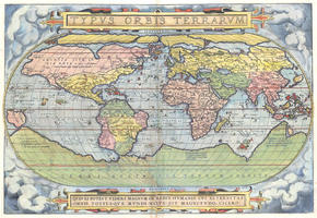 Digitale Wereldkaart Abraham Ortelius 